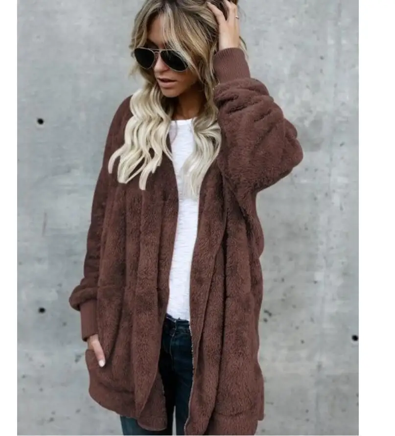 Элегантное женское пальто из искусственного меха, осенне-зимняя теплая мягкая меховая куртка, женское плюшевое пальто, повседневная верхняя одежда, Двусторонняя одежда - Цвет: K2