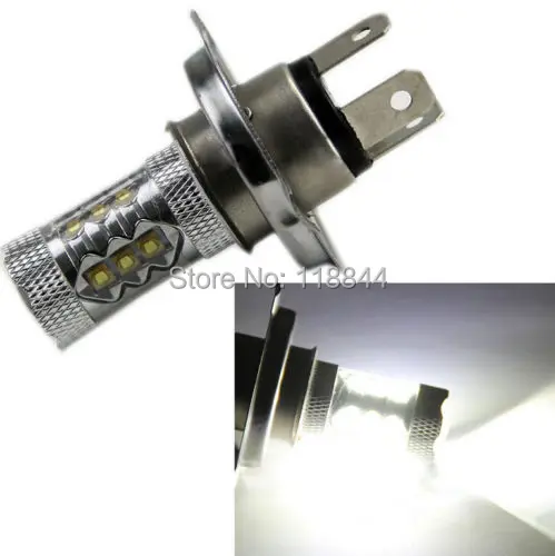 Новый 2 шт. H4 80 Вт cree led ксеноновые супер яркий белый задние тормоза поворота головы автомобиля свет лампы туман ДРЛ лампы Бесплатная доставка - изображение