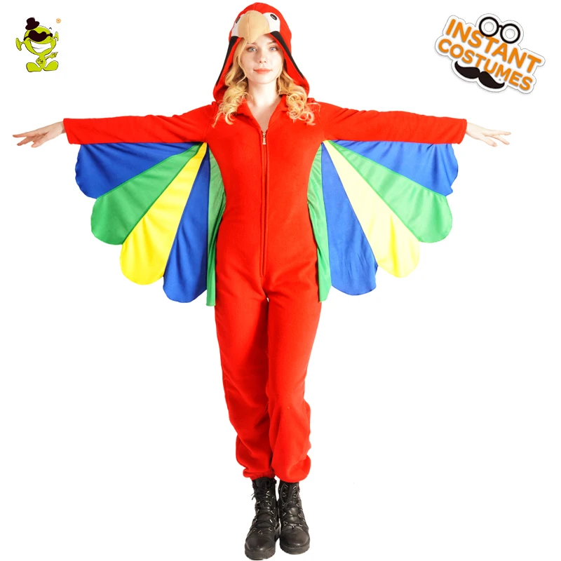 

New Arrival Lady's Mascot Parrot Costumes Fancy Dress for Carnival Party Cosplay Adult Red Parrot Outfits Costumes