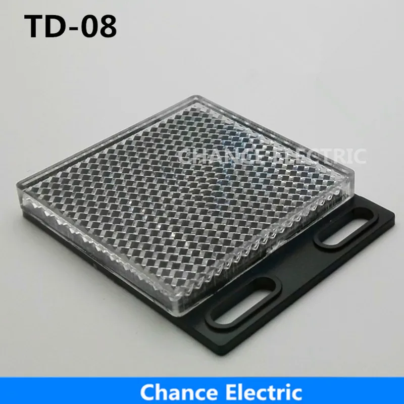 

Free shipping cost Photocell Td Mirror Reflector /Specular reflection Plate for photo sensors switch TD-08 Polymer