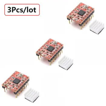 

3Pcs/lot 3D Printer A4988 Reprap Stepping Stepper Step Motor Driver Module