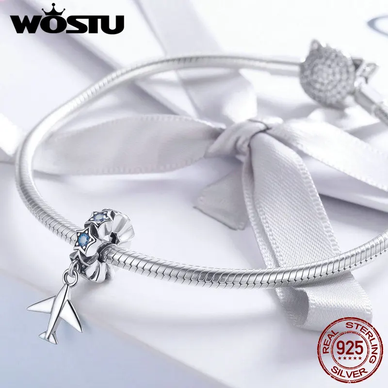 WOSTU высококачественные подвески из стерлингового серебра 925 пробы оригинальные