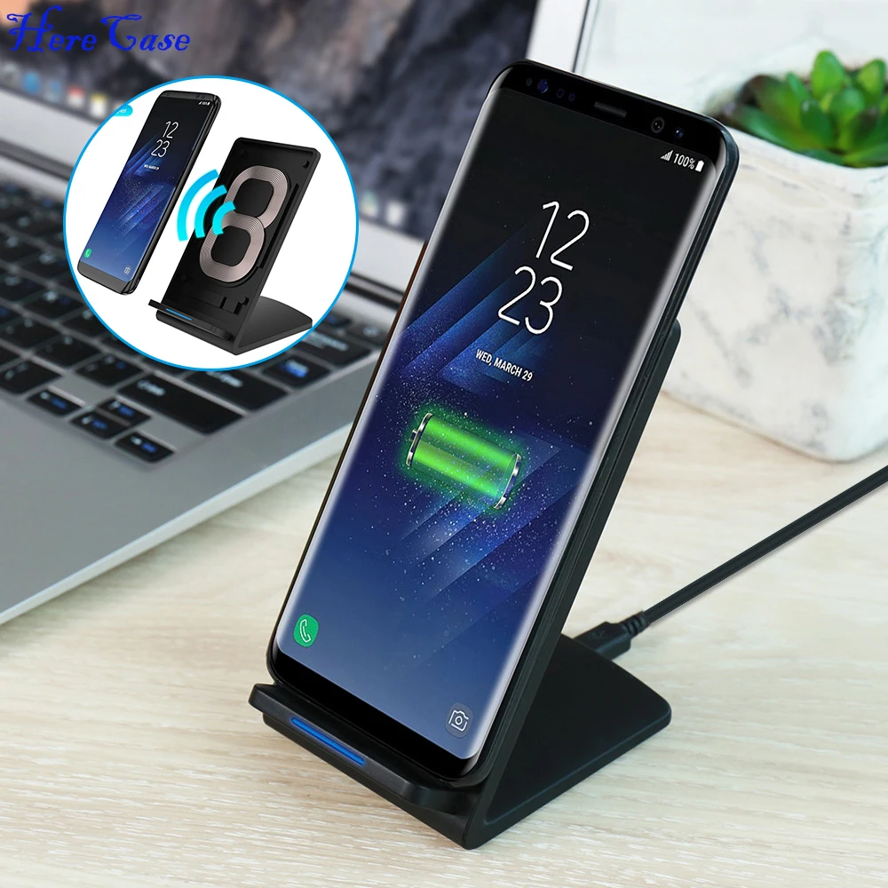 

QI Wireless Charger For Samsung Galaxy S8 Plus s6 s7 note 8 Phone Wireless Charger Fast Charging For iPhone 8 5V2A Universal USB