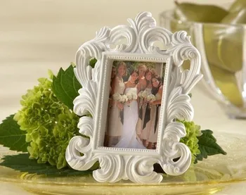 

Fine 300pcs/lot White Baroque photo frame wedding place card holder picture frames