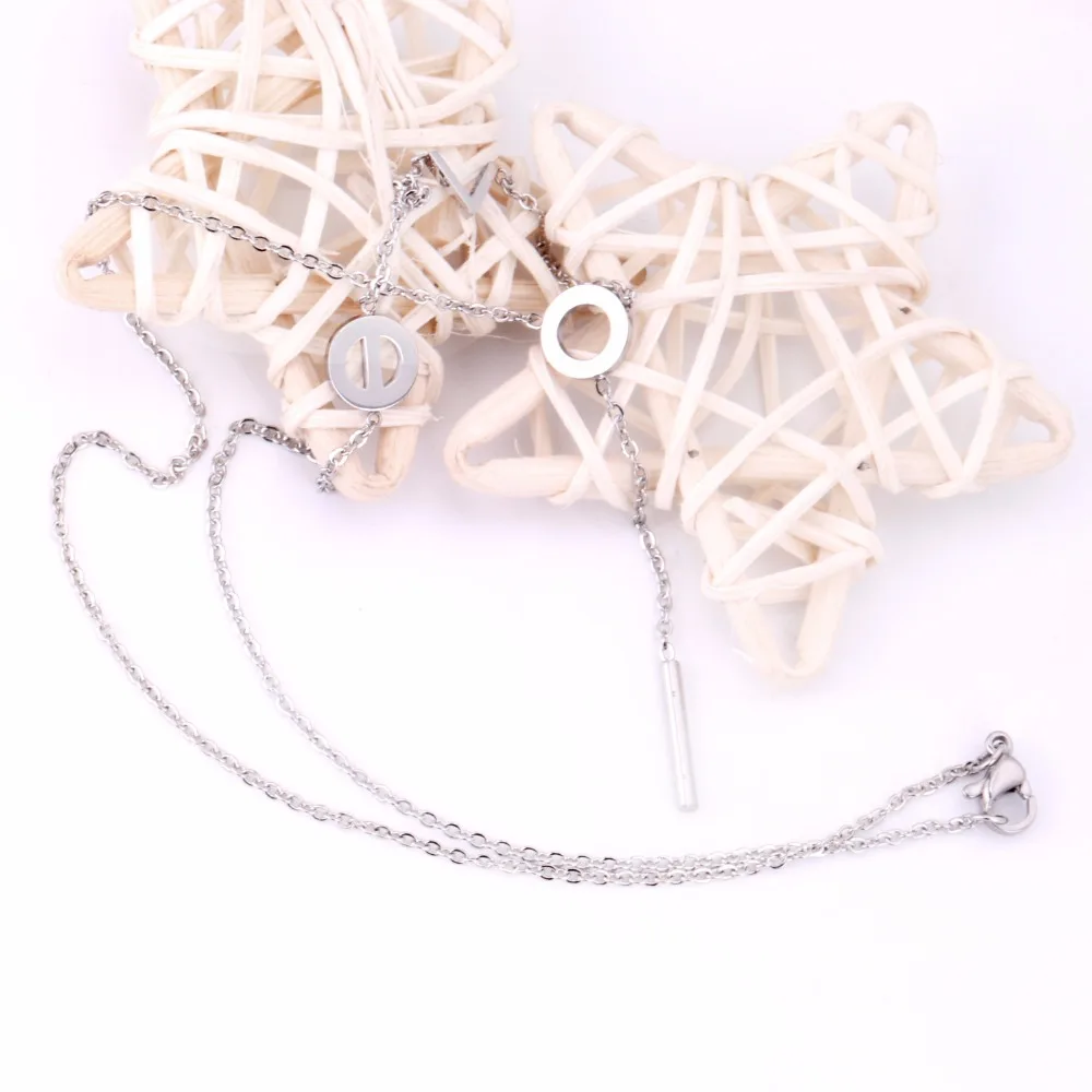 Модные ювелирные изделия LUXUKISSKIDS ожерелья с подвесками Love из розового золота для