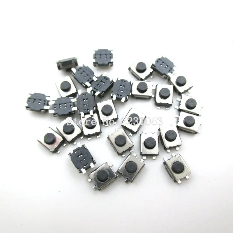 100 шт./лот 3*4*2 мм SMD 4 контактный сенсорный Микро переключатель Такт Кнопочные