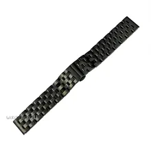 Ремешок для часов из нержавеющей стали, прямой конец, двойная бабочка, кнопка, твердые звенья, 20 мм, 22 мм, 24 мм, 26 мм