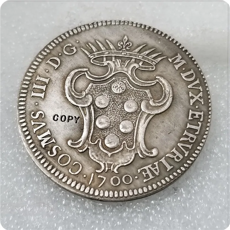 Копия серебряной монеты 1700 Италия 1 Pezza Della Rosa Cosimo III|Безвалютные монеты| |