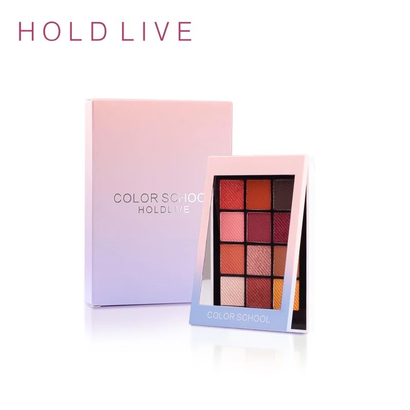 

Hold Live 12 Color Shimmer Shining Eyeshadow Palette Makeup Set Radiant Creamy Eye Shadow Powder Natural Nude Warm Tone Brighten