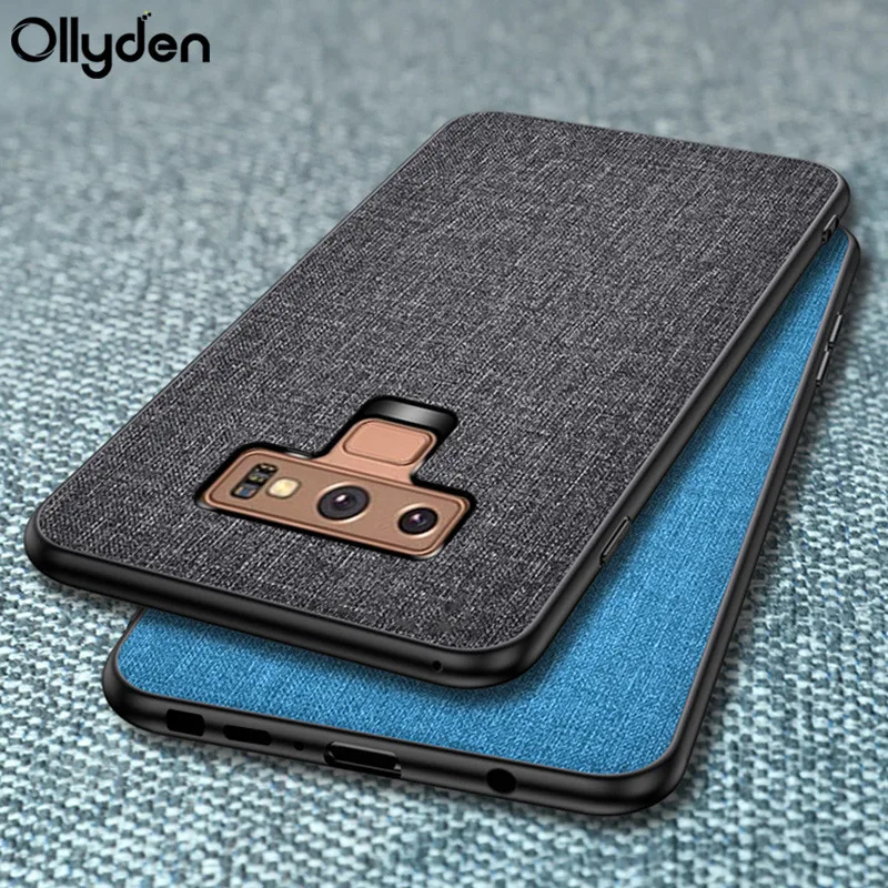 

For Samsung Note 10 Case Fabric Cloth TPU Silicone Edge Hard Cover for Samsung Galaxy Note 10 9 8 S8 S9 Plus Note10 Phone Case