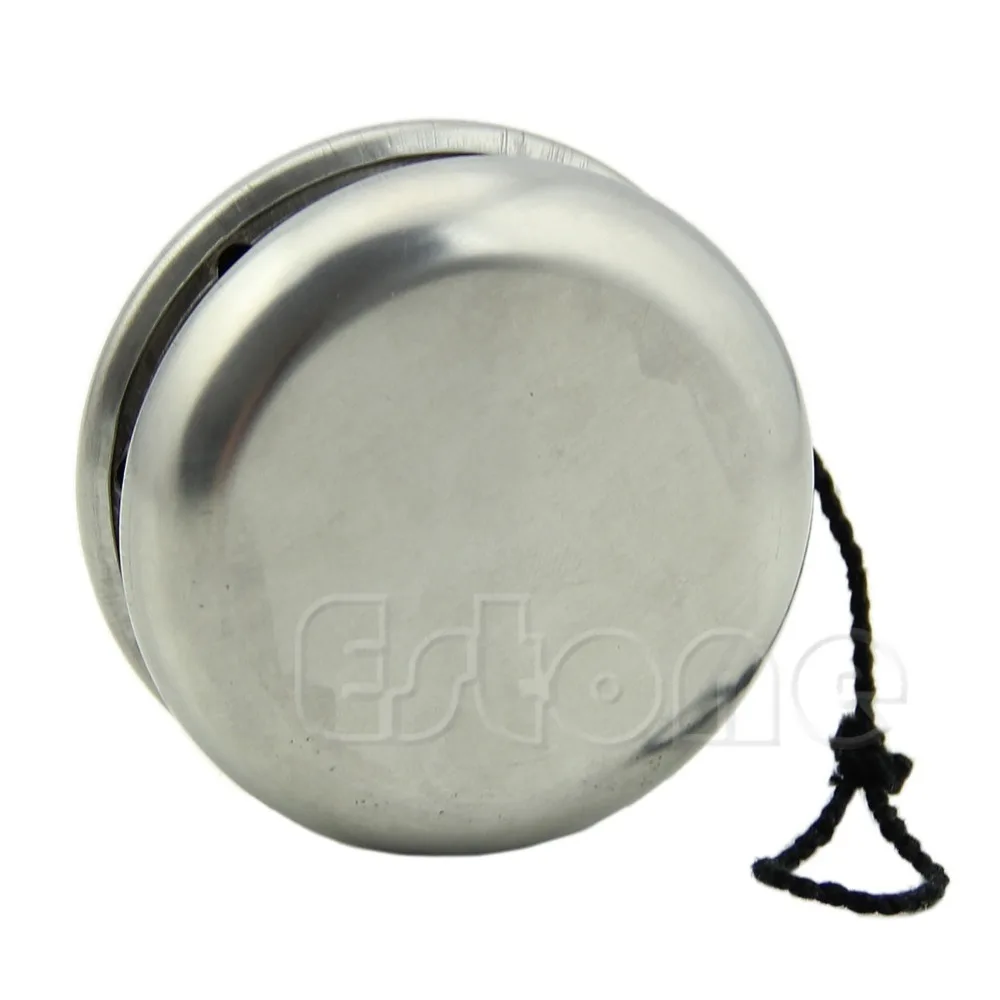 Professional Magic Stainless Steel Silver Round Yo Yo Ball Toys With