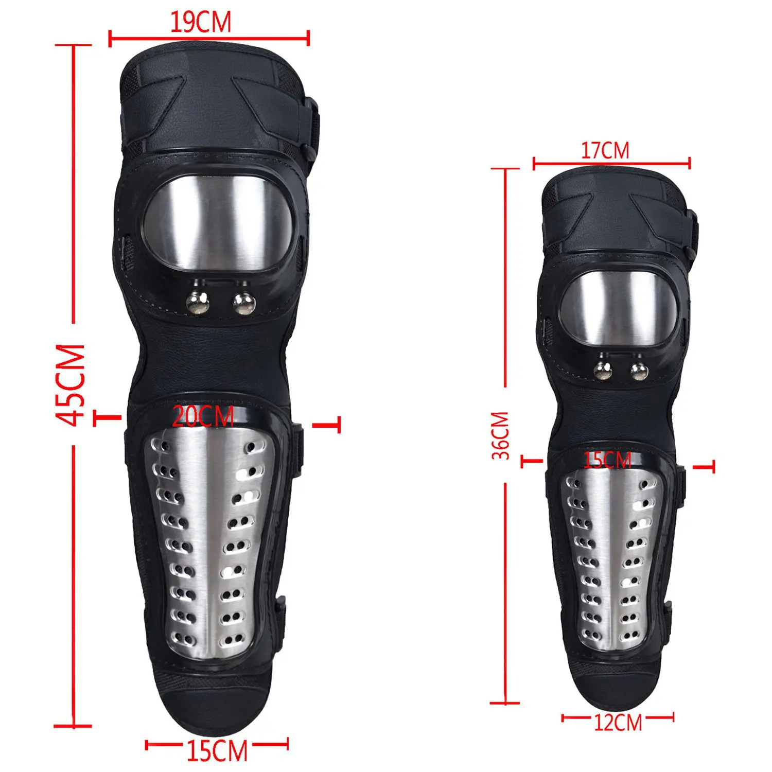 

SULAITE Knight Protective Knee + Elbow Protector Guards Pads Motor Safety Racing Stainless Steel Guards Equipment