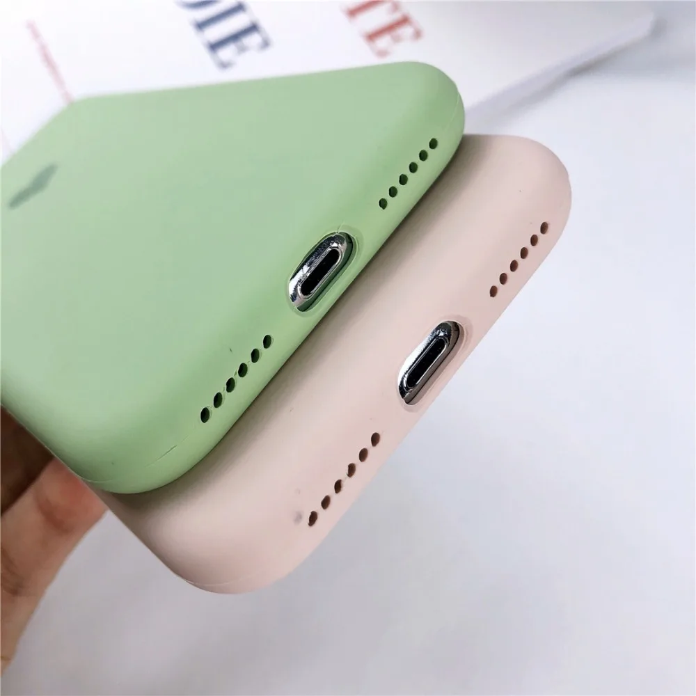 HUANQING Fashion Love Liquid mobile phone case For X XR XS Max 6 6S 7 7Plus 8 8Plus Protective Cover Sugar color case03