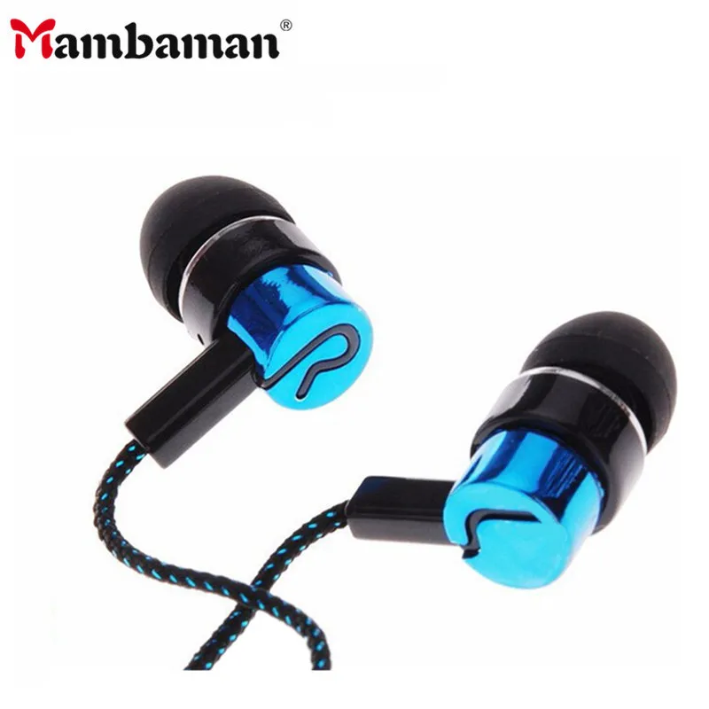 

Mambaman LR Earphone For phone MP3 mp4 Noise Isolating Stereo Sport In Ear Earbud Reflective Fiber Cloth Line Earphone Headset