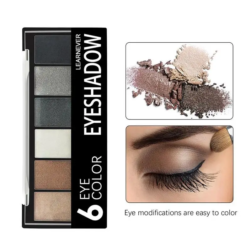 

3 Style 6Color Glitter Eyeshadow Palette Pressed Shimmer Matte Eye Shadow Make Up Long Lasting Eye Palette For Beauty Cosmetic