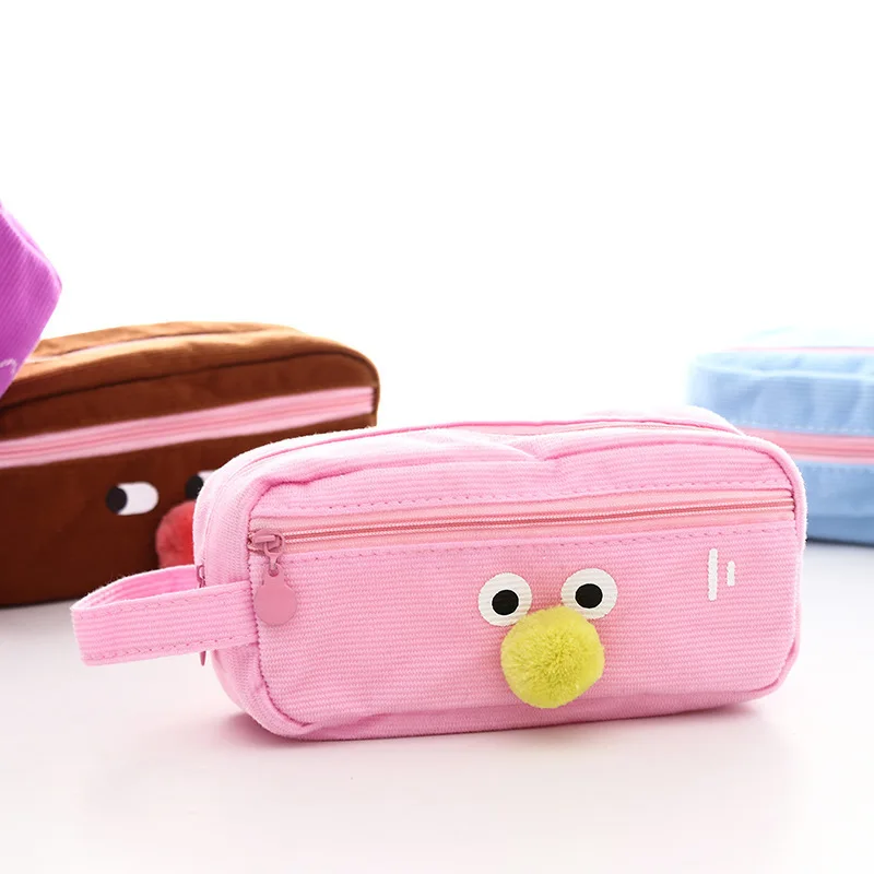 

1 PC New Creative Lovely Big Nose Expression School Pencil Case Stationery For Kid Pen Bag Multifunctional Cosmetic Bag