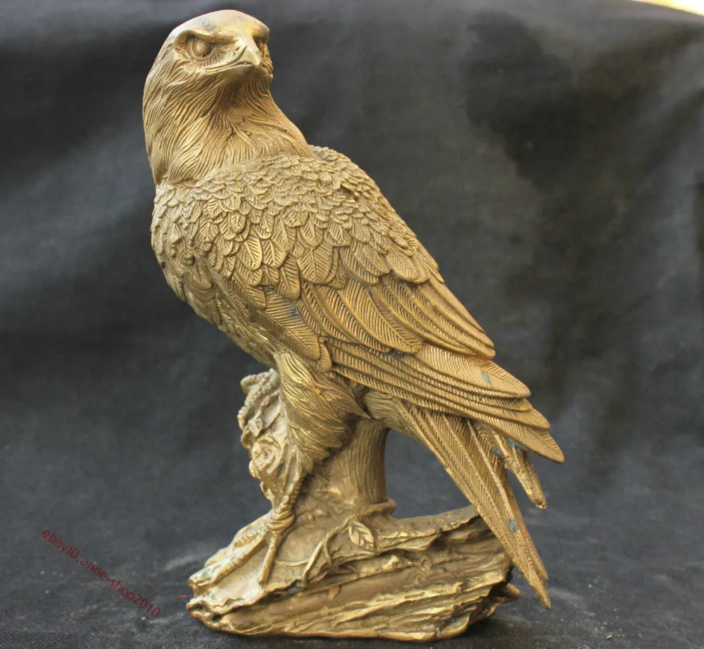 Chinese Culture Brass bronze statue Bird goshawk owl eagle Sculpture