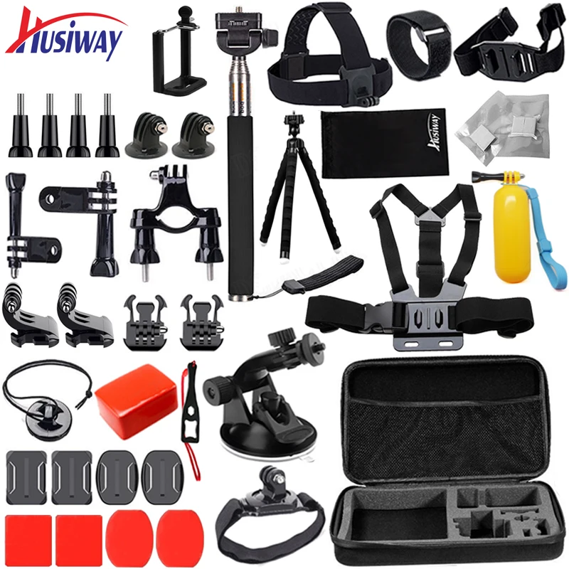 

Husiway Accessories Kit for Gopro / Go pro hero 7 6 5 4 3 Mount for SJ4000 / Xiaomi Yi 4K / Eken Campark Camera 12G