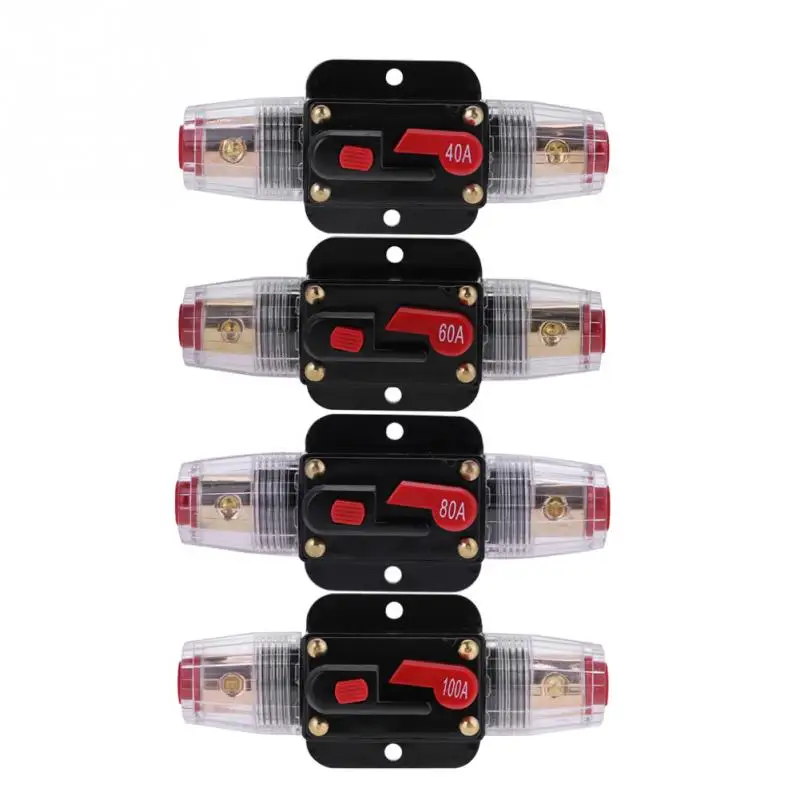 

Car Auto Audio Amp Amplifier Circuit Breaker AGU Style Fuse Holder Gold Plated Car Accessories Circuit Breaker 40A 60A 80A 100A