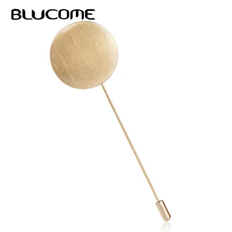 

Blucome New Arrival Round Gold Color Brooch Lapel Pins For Women Sweater Suit Clothes Multi-Function Accessories Scarf buckles