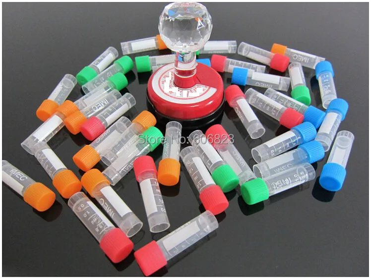 

New 5ml Cryotube Frozen pipes with silicone pad stand Graduation scale for lab