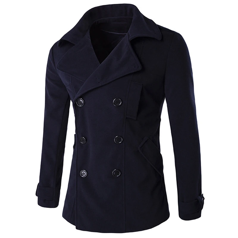 All Listings Slim-Fit Lapel Double Breasted Wool Blend Coat January/ GIUSEPPE GAGGIANO Great slim fit double blue tone design, very warm and perfect fit, looks very elegant and sophisticated.