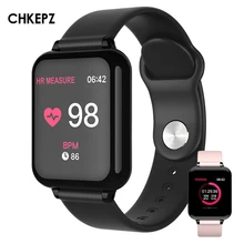 B57 Смарт-часы Для мужчин Водонепроницаемый монитор сердечного ритма крови Давление спортивные Смарт-часы Для женщин для ios и Android Xiaomi huawei