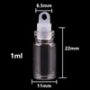 100pcs 11*22*6.5mm 1ml Mini Glass Wishing Bottles Tiny Jars Vials With Plastic Stopper 2