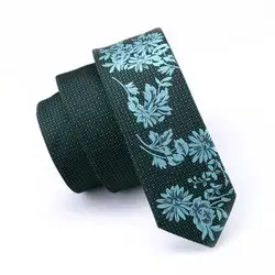 BL-208 Лидер продаж 2016 года Для мужчин узкие галстук темно-зеленый 5,5 см тонкий галстук 100% шелк новый Повседневное Классическая мода для