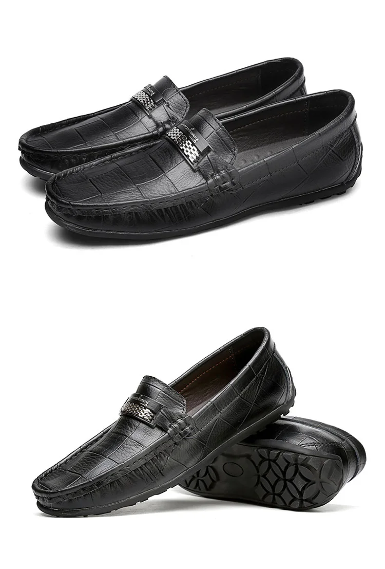 BIMUDUIYU/обувь большого размера; слипоны; черные туфли; лоферы из натуральной кожи; мужские мокасины; Новинка; повседневная обувь ручной работы для мужчин