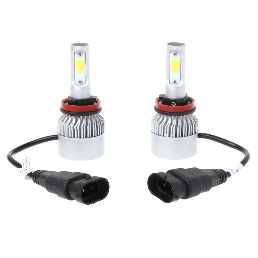 

Hot H11 LED Headlight Conversion 8000LM 80W COB 6500K White Light Bulbs Waterproof