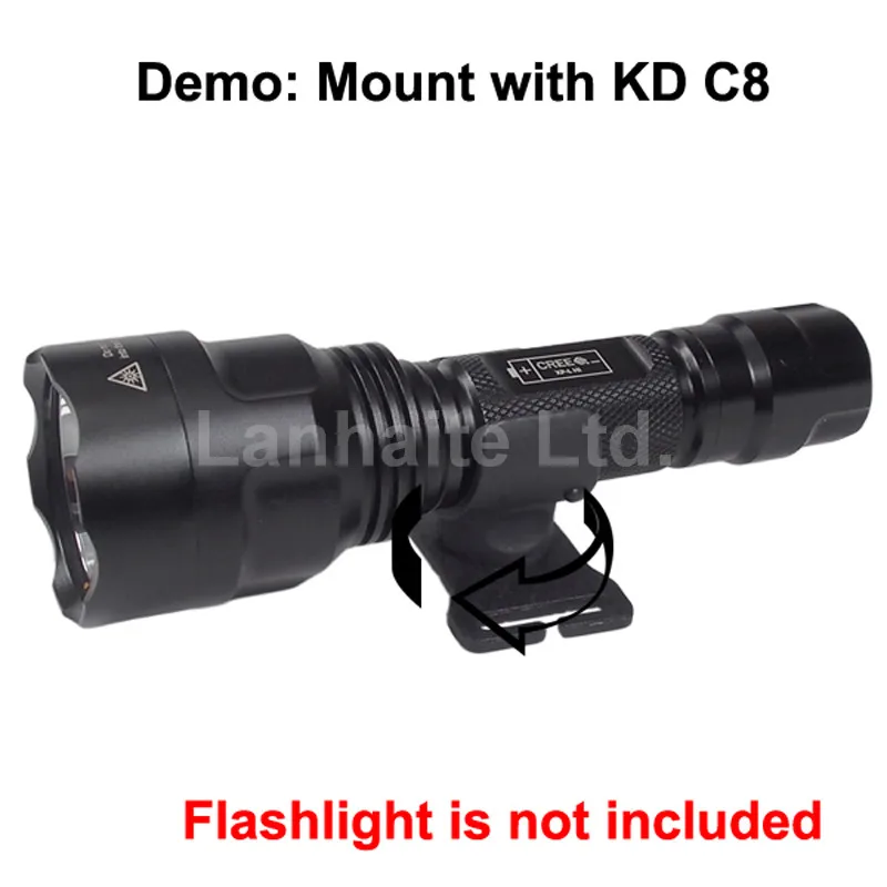 KRK 360 градусов Регулируемый фонарик крепление-черный(1 шт