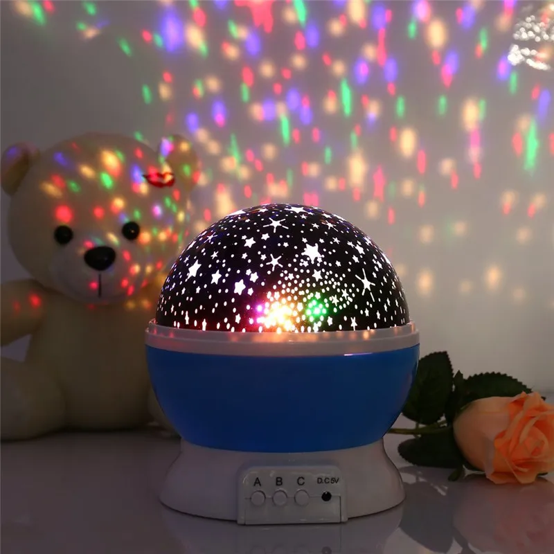 Novelty Starry Sky Moon Projector Night lamp 360 Degree Rotating