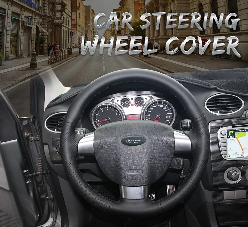 Steering wheel cover for Ford Focus 2 (3 spoke)