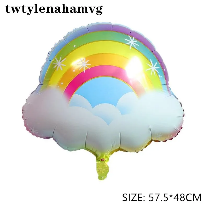 NEW beautiful rainbow cloud foil Ballon Birthday Party Wedding Accessories Decoration Helium Balloons sunshine boy girl toy