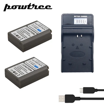 

2Packs BLN-1 Li-ion Battery 7.4V 1600mAh +1Port Battery charger with LED for Olympus E-M5 OM-D E-M1 E-P5 E-M5 II Camera