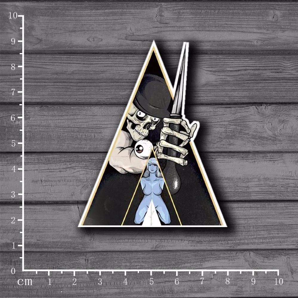 

Vintage Clockwork Orange PVC Notebook Decal Sticker for DIY Macbook Laptop Cover Partial Stationery Sticker[Single]