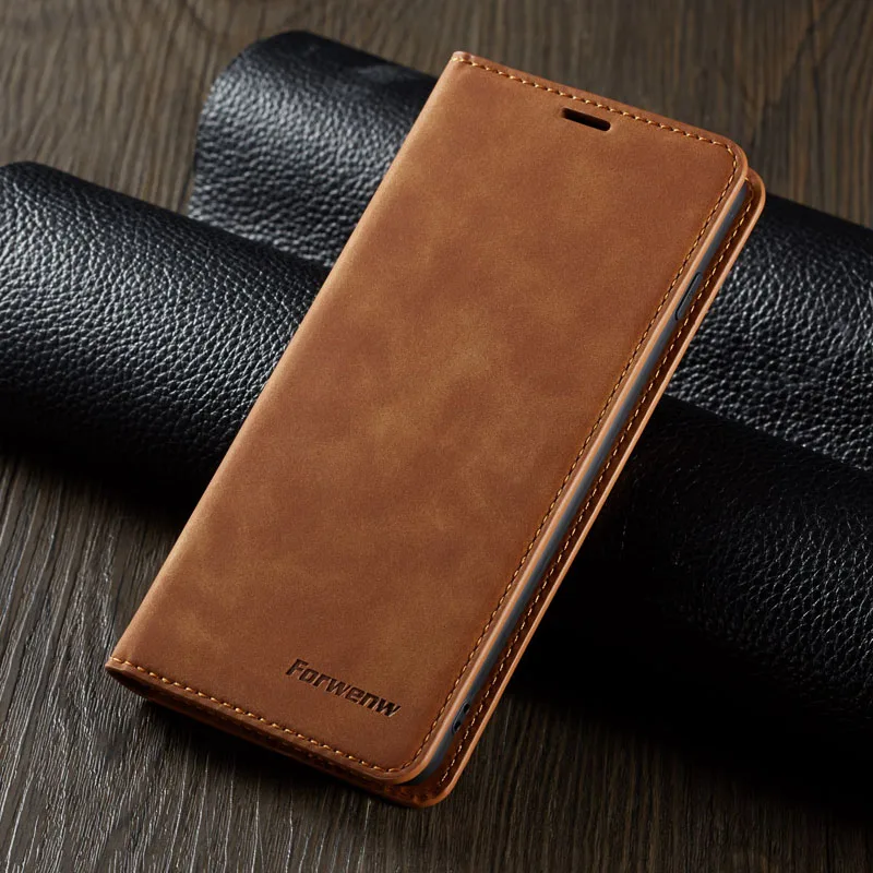 Кожаный флип чехол для Samsung Galaxy S10 Plus роскошный бумажник с подставкой и