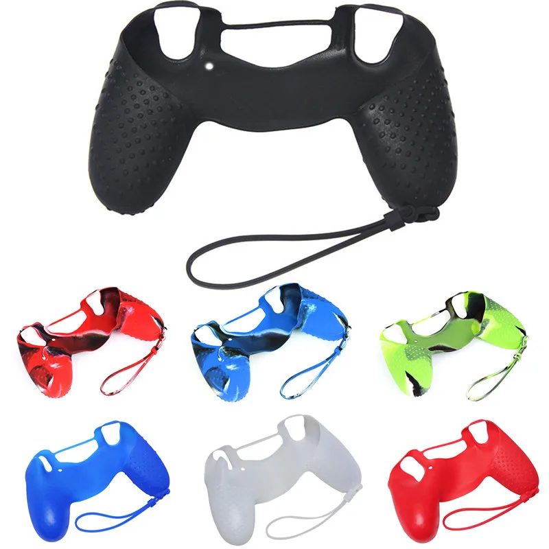 

SOONHUA Silicone Protective Case Cover for PS4 Controller Protector Skin Dustproof Sweatproof Soft Silicone Grip Case Cover