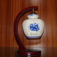 Отель Цзиндэчжэнь китайский фарфор Керамическая Настольная лампа винтажная декоративная прикроватная гостиная Свадебная настольная лампа
