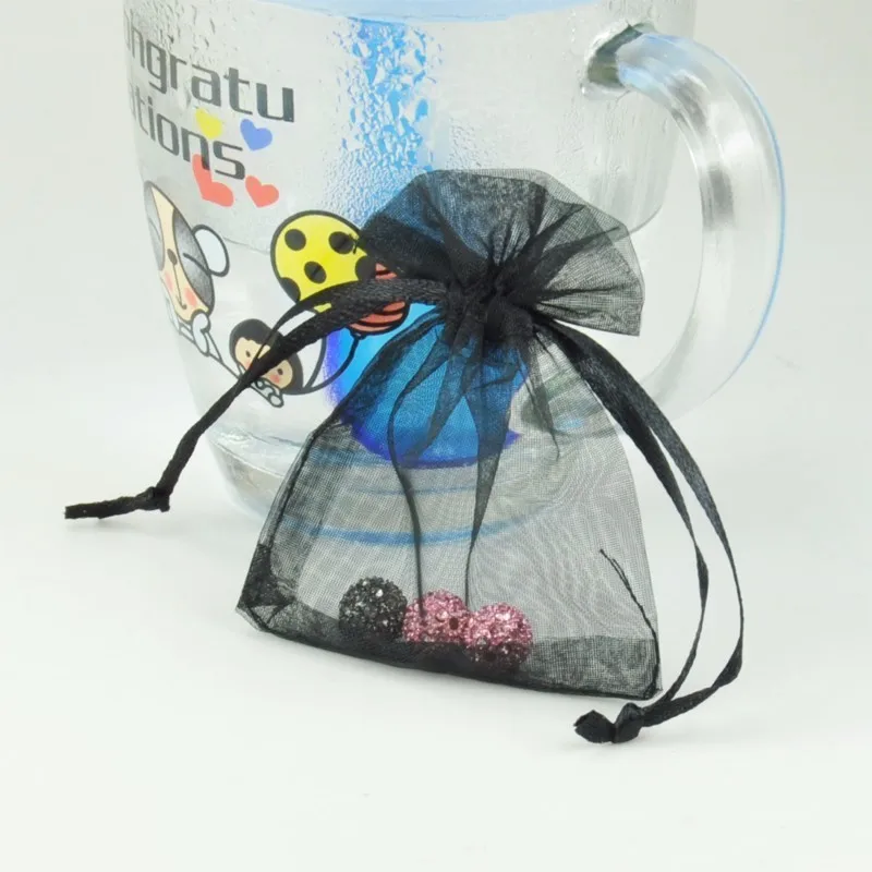

50 Pcs / Bag 7x9 cm Organza Wedding Bags Good Selection Jewelry Packaging Transparent Chiffon Bag Party Gift Supplies