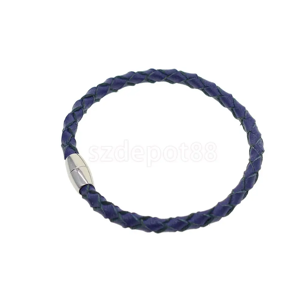 10 Sets Leather Kumihimo Bracelet Brass Barrel Magnetic Clasps Jewelry Making Findings Necklace Connectors Buckles Silver