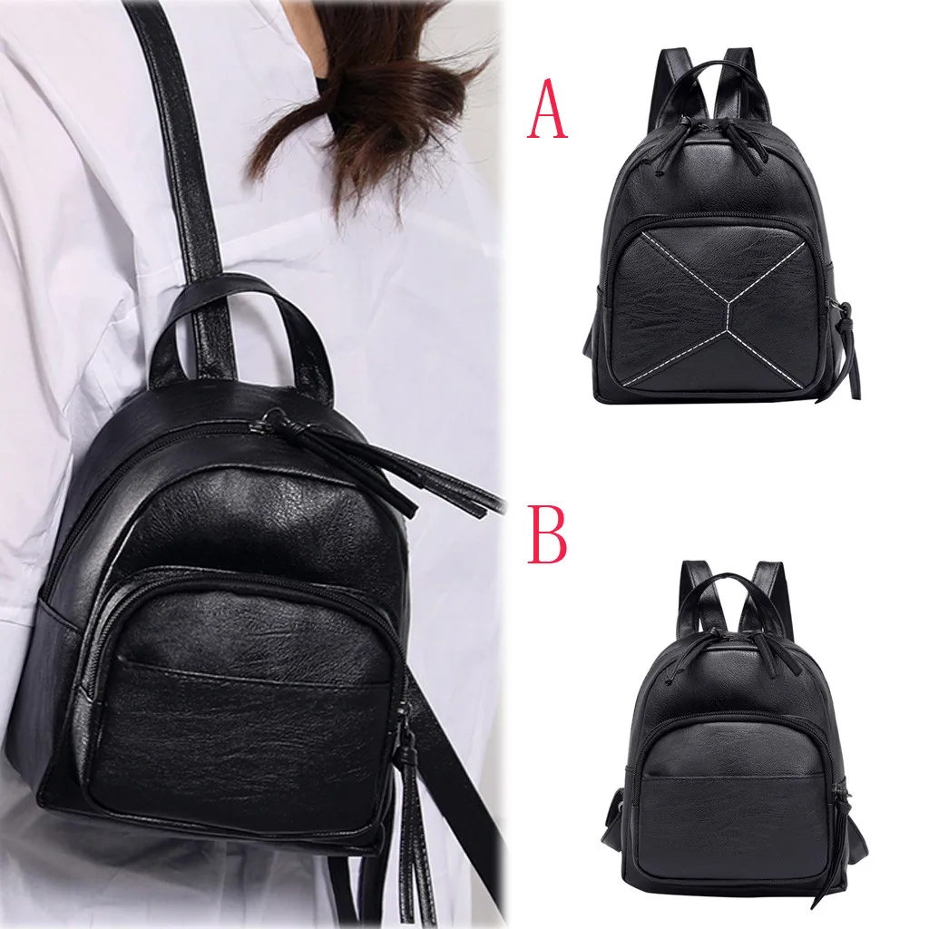

2019 Women Backpack Solid Color Backpack Solid Color Mummy Bag Shallow Mouth Backpack mochila mochila mujer mochila feminina