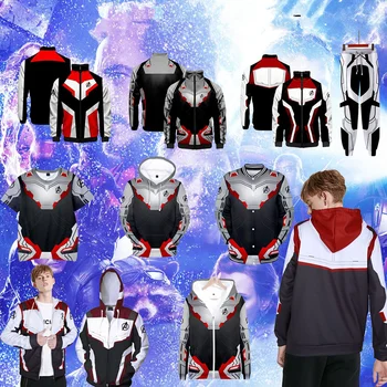 

Avengers Endgame Quantum Realm 3D Print Hoodies Sweatshirt Superhero Captain America Iron Man Coat Jacket Tony Stark Hoodie