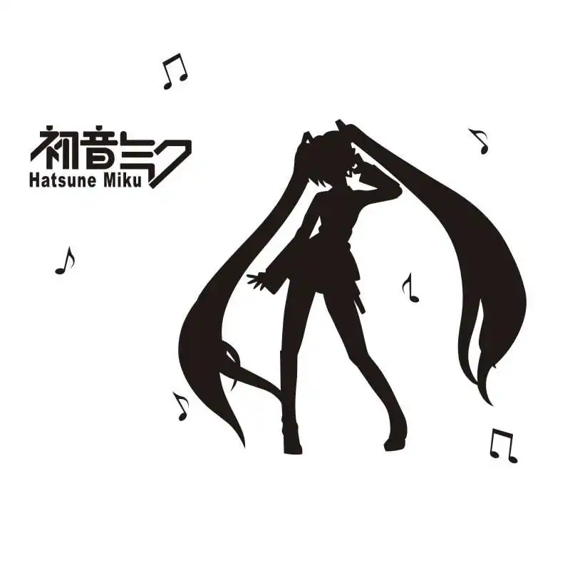 Dctal Anime Hatsune Miku Decal Cartoon Car Sticker Vinyl Wall Stickers Decor Home Decoration