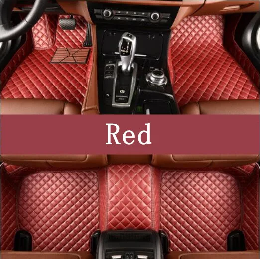Высококачественные автомобильные коврики на заказ, 3D роскошные кожаные автомобильные коврики, подходят для Toyota Fortuner, 7 мест - Название цвета: Red