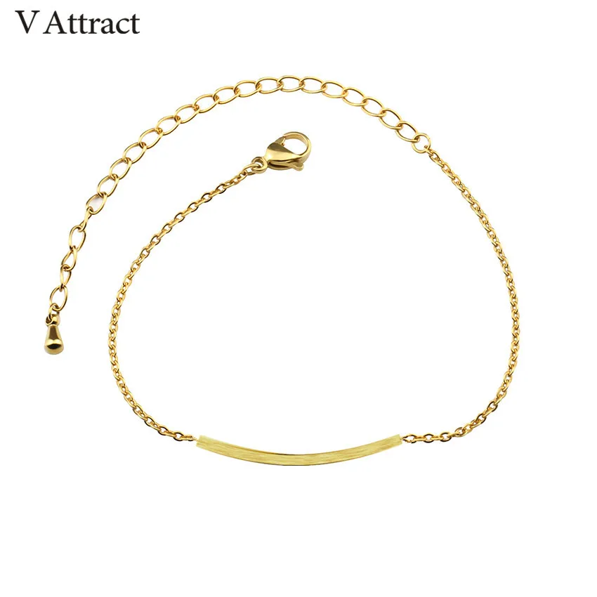 V привлечь 10 шт. геометрический металлической планкой браслет для Для женщин цвета: золотистый, серебристый Bijoux Нержавеющая сталь цепи Pulseira Винтаж ювелирные изделия