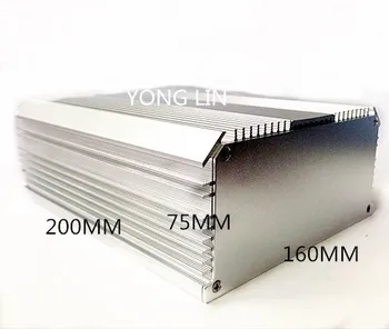 

1pcs Amplifier chassis/Underplating aluminum shell box high quality high power aluminum 160(W)*75(H)-200(L)