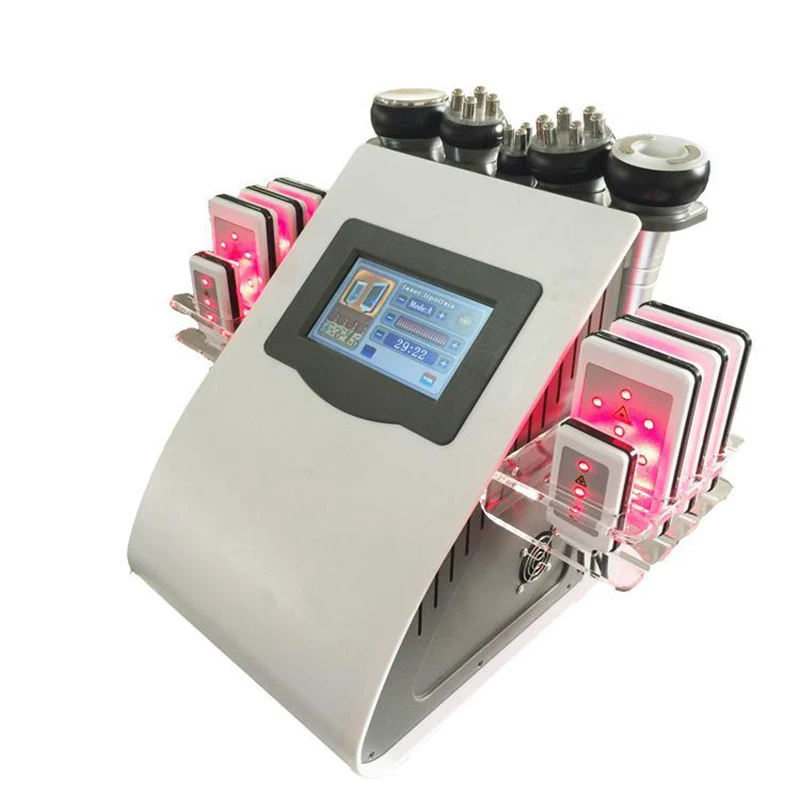 

6 in1 Ultrasonic Liposuction 40K Cavitation Vacuum Multipolar bipolor RF laser Slimming radio frequency skin body beauty machine