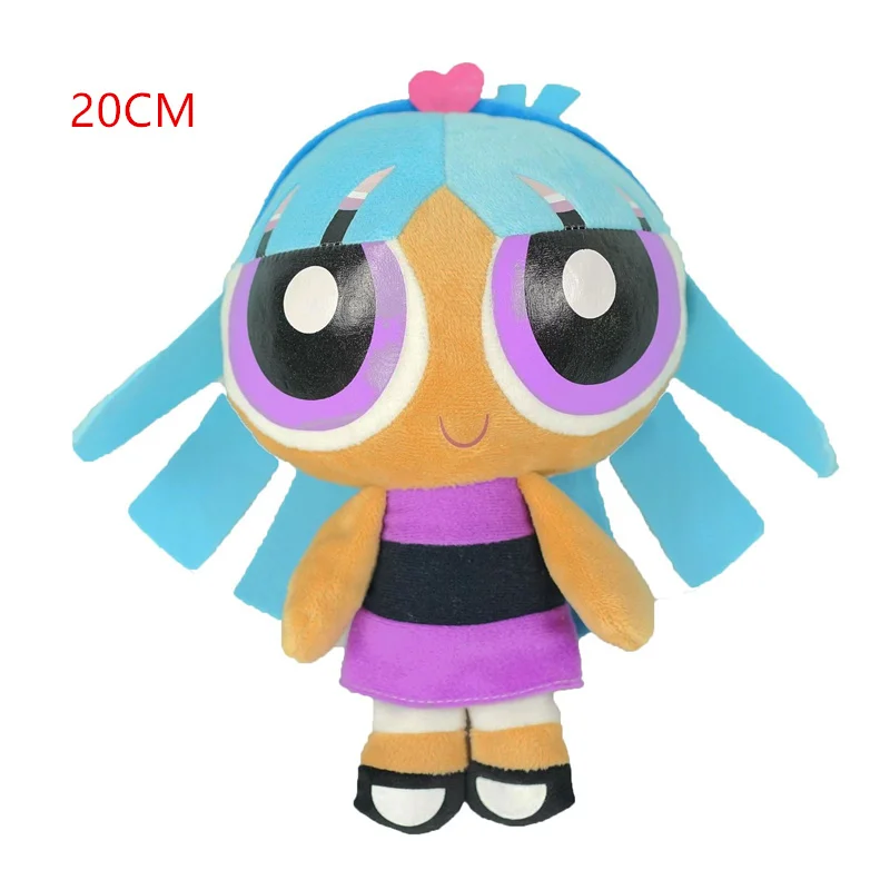 Powerpuff плюшевые куклы для девочек пузыри цветок бабочка мягкие игрушки детские и